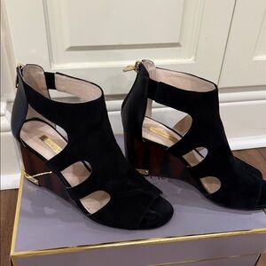 Louise et Cie Black Wedge Sandals